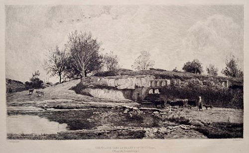 Eau forte chauvel - forte, écluse