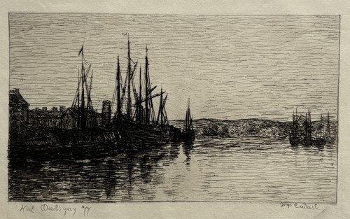 Port gravure eau - forte, karl