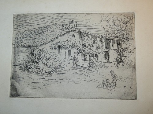 Gravure eau forte ferme - forte, animee