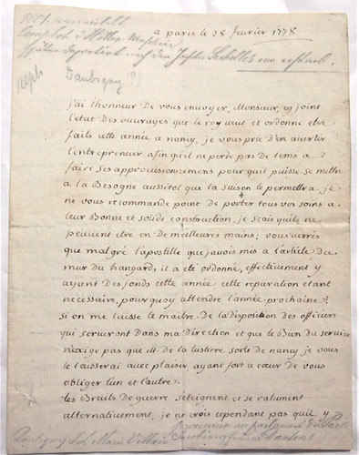 1778 rara lettera - lettera, di