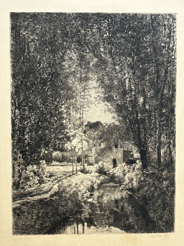 Printemps gravure eau - printemps,